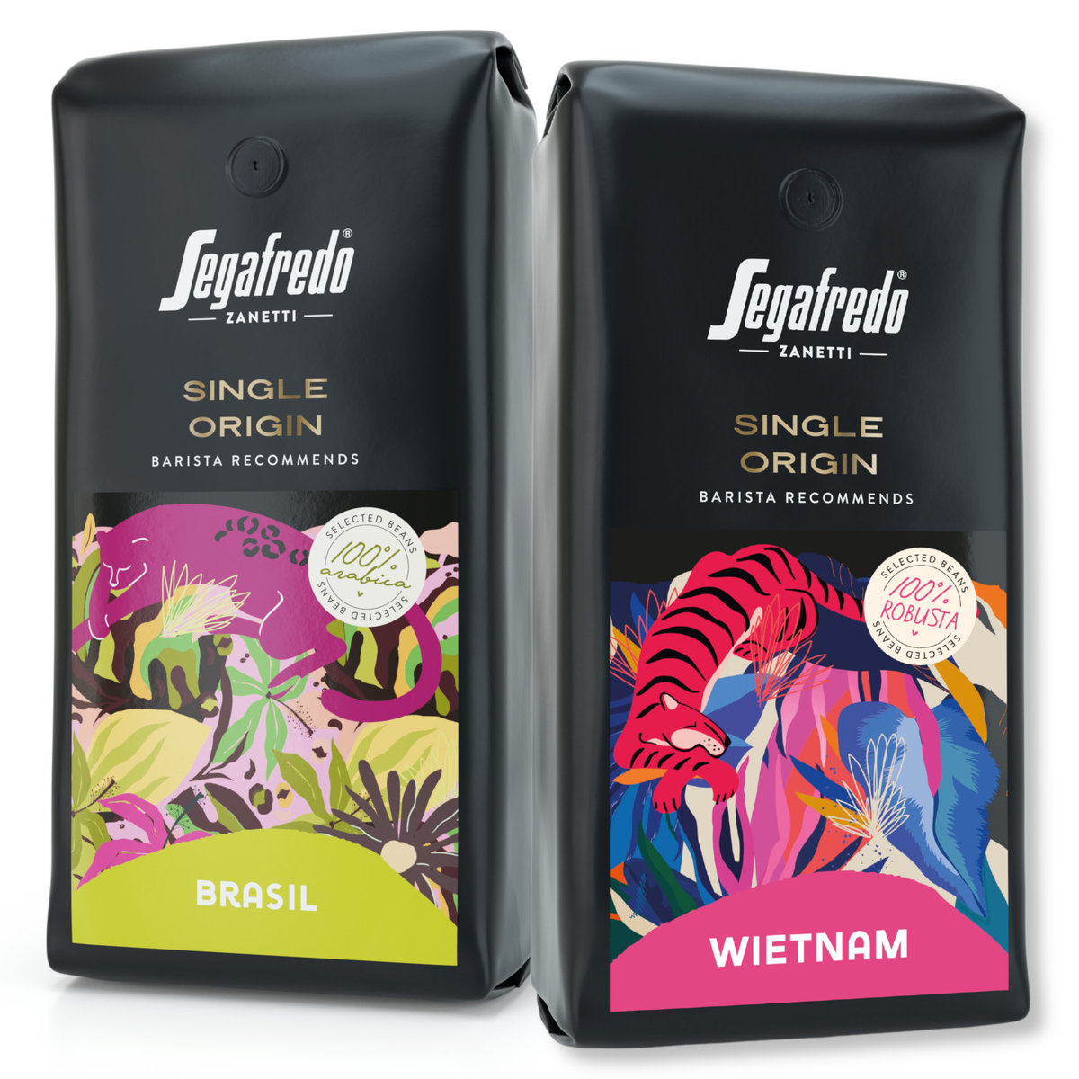 Segafredo Zestaw 2 kawy ziarniste Single Origin Brasil + Wietnam