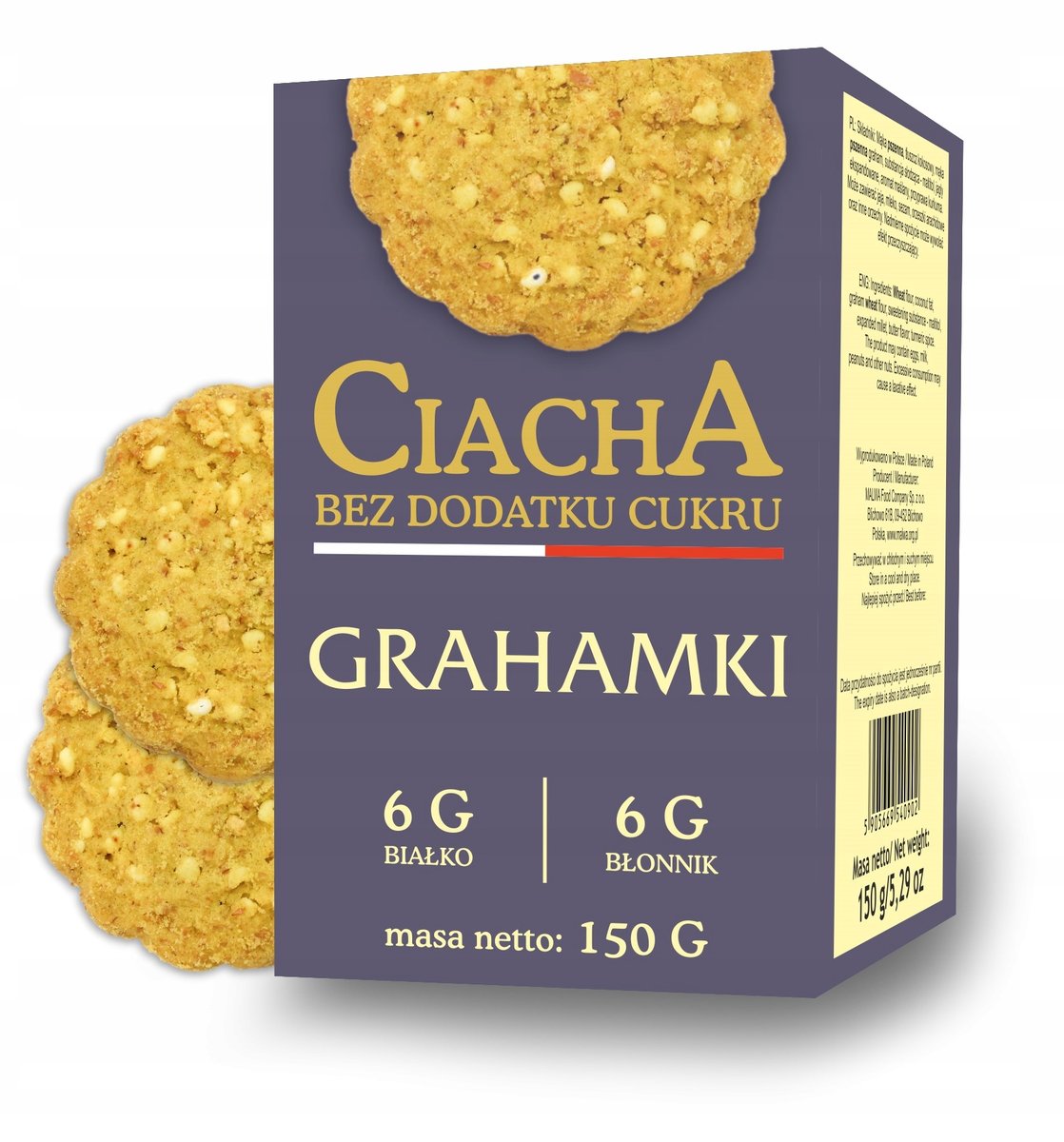Malwa Ciacha Bez Cukru Grahamki 150g