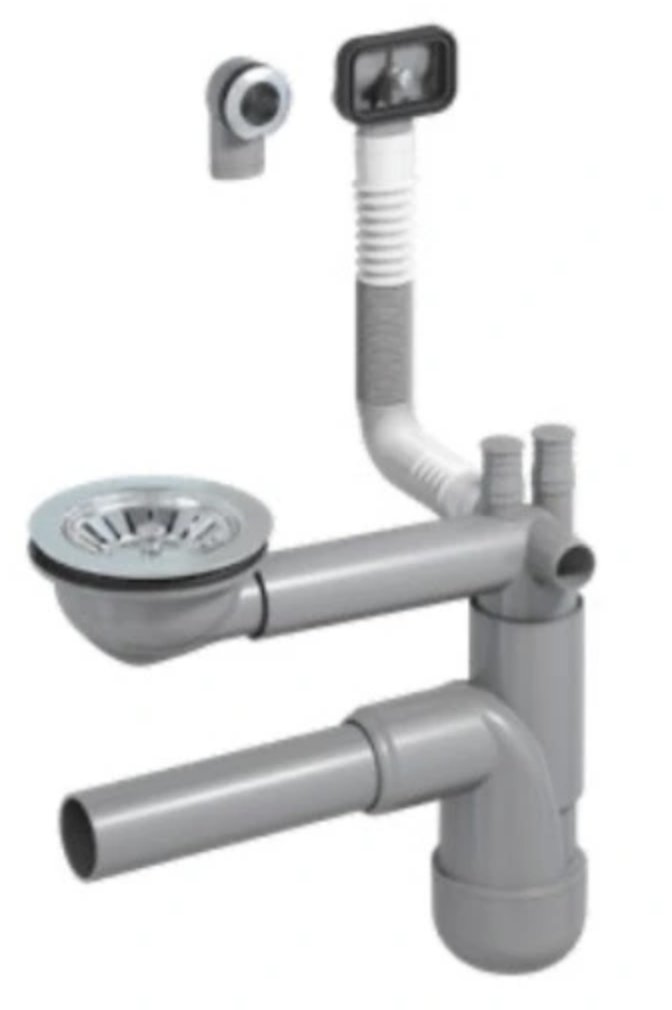 Syfon zlewozmywakowy Flexloc Pro 1-komorowy 90 mm