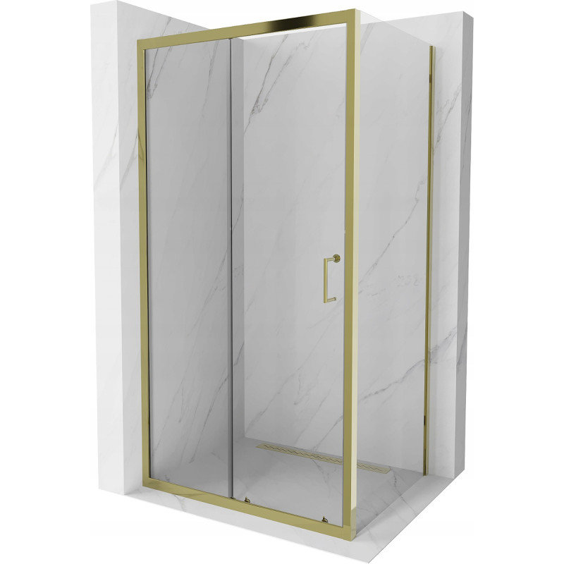 Zdjęcia - Kabina prysznicowa Mexen Apia  rozsuwana 130 x 100 cm, transparent, złota  