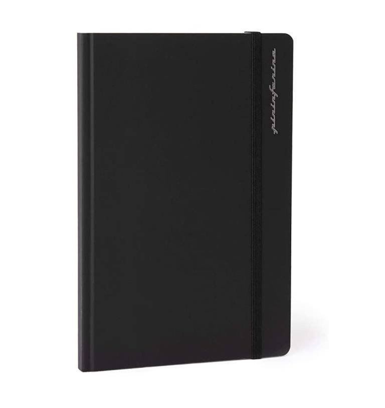 PININFARINA Segno Notebook Stone Paper, notes z kamienia, czarna okładka, gładki