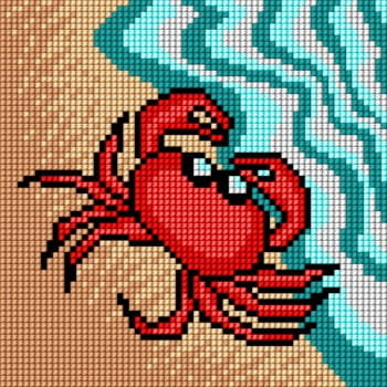 Zestaw do haftu krzyżykowego wyszywanka krab (5603)