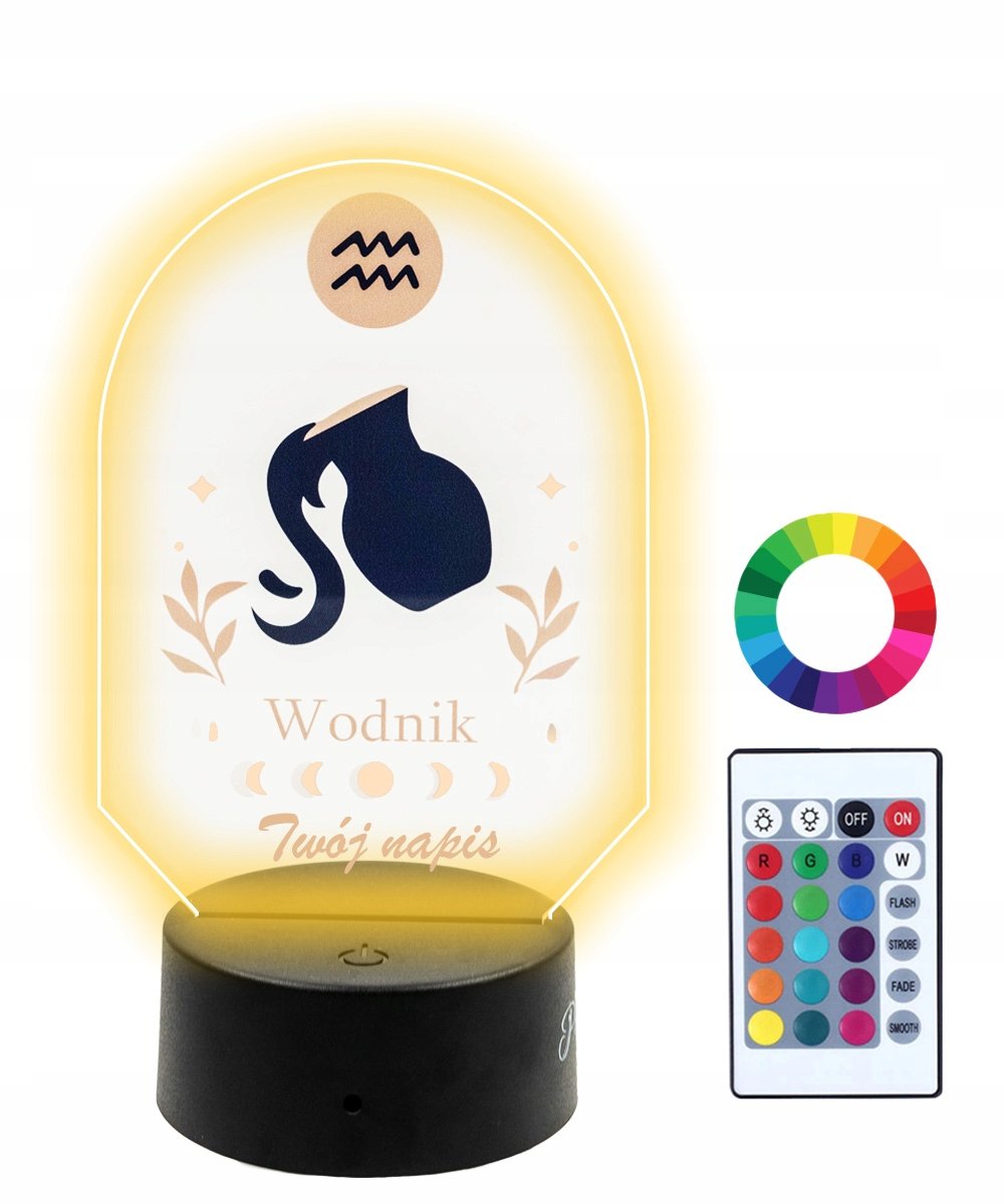 Lampka Nocna 3D LED Wodnik Prezent
