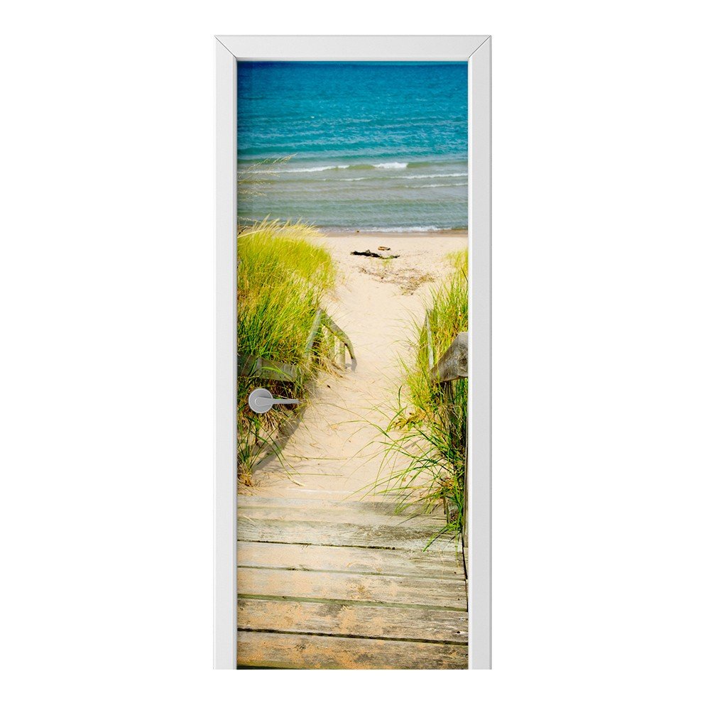 Naklejka na drzwi HOMEPRINT Zejście na plaże 75x205 cm