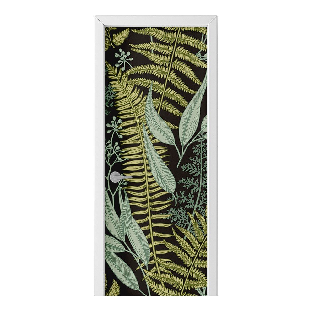 Naklejka na drzwi HOMEPRINT Liście paproci 75x205 cm