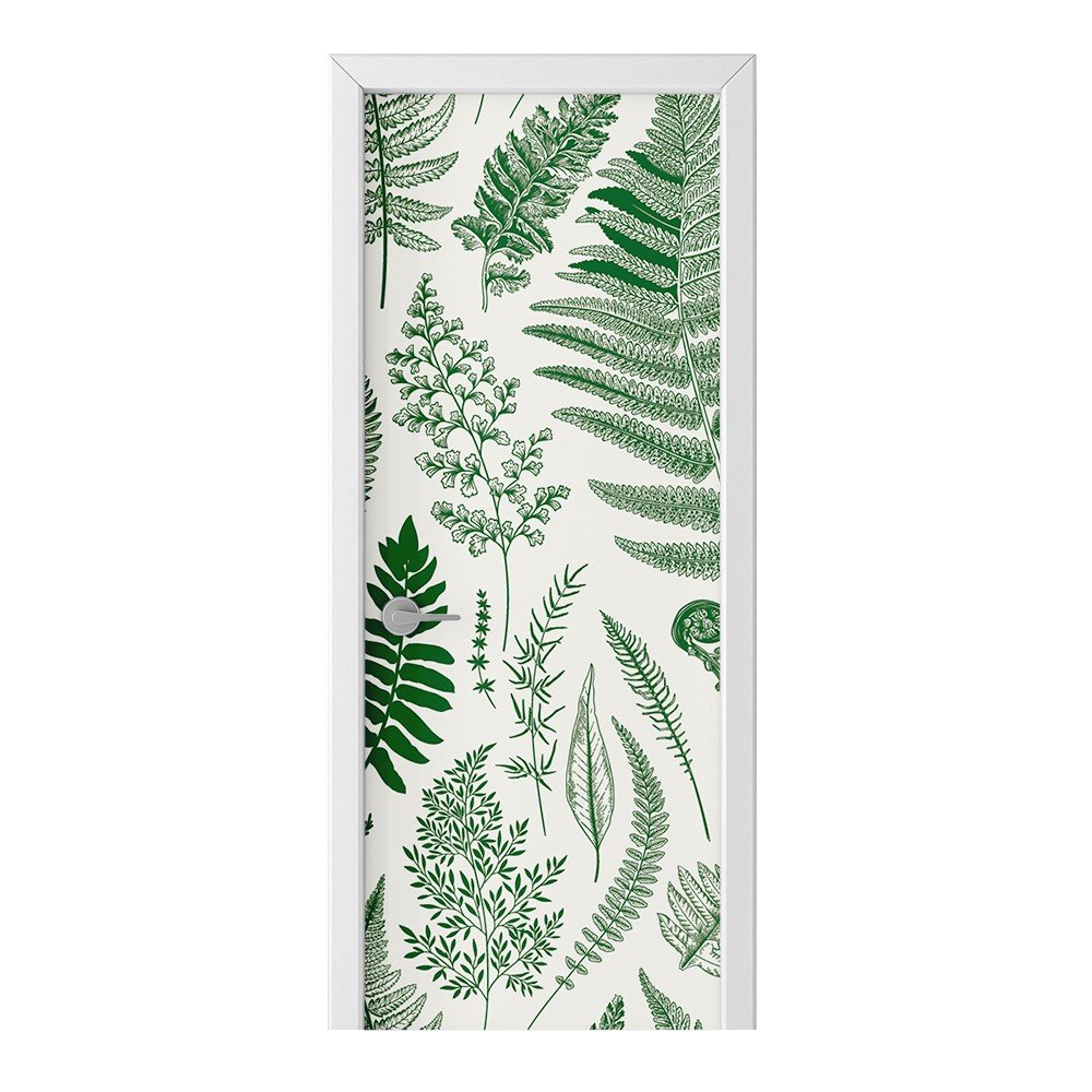 Naklejka na drzwi HOMEPRINT Liście botaniczne 95x205 cm