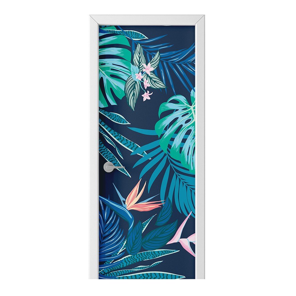 Naklejka na drzwi HOMEPRINT Rośliny na ciemnym tle 75x205 cm