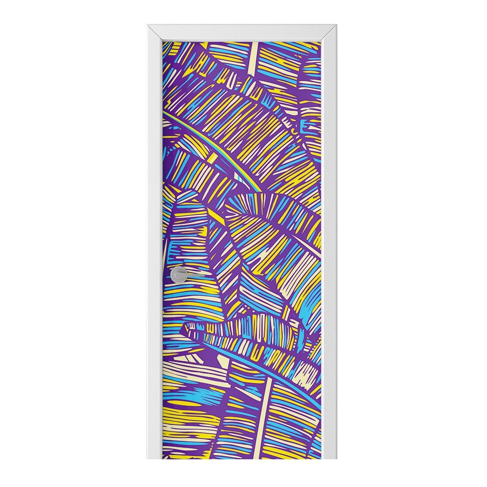 Naklejka na drzwi HOMEPRINT Kolorowe liście 75x205 cm
