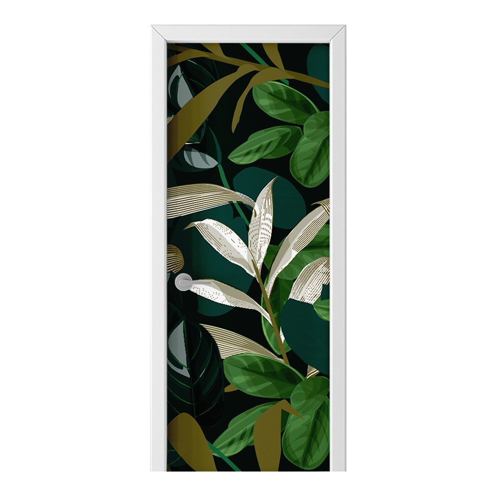 Naklejka na drzwi HOMEPRINT Kadr zielonych liści 95x205 cm
