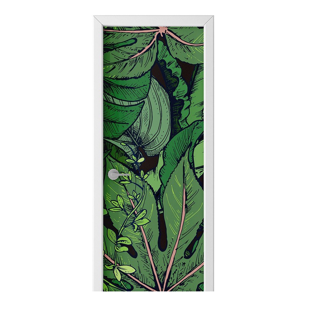 Naklejka na drzwi HOMEPRINT Zbliżenie na liście 85x205 cm