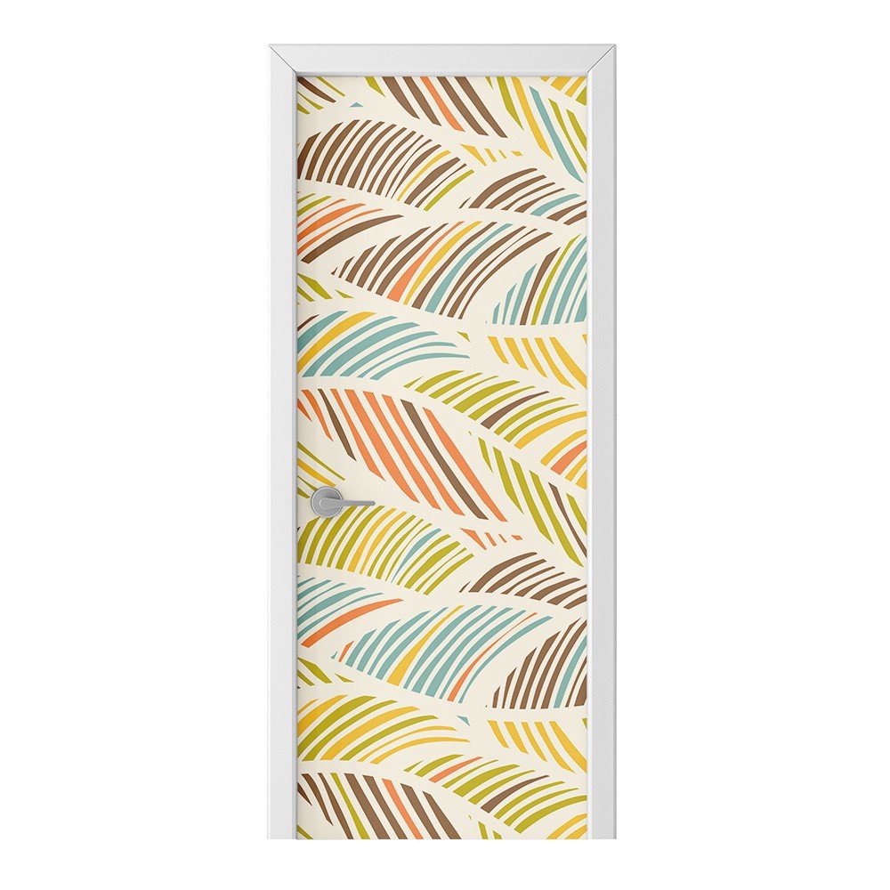 Naklejka na drzwi HOMEPRINT Kolorowe liście 75x205 cm