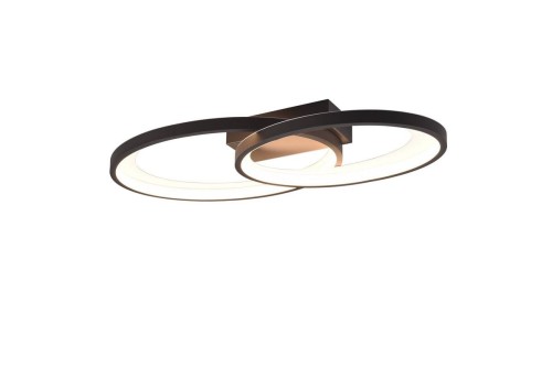 Trio Leuchten Designerska lampa sufitowa czarna z diodami LED - Alexandra