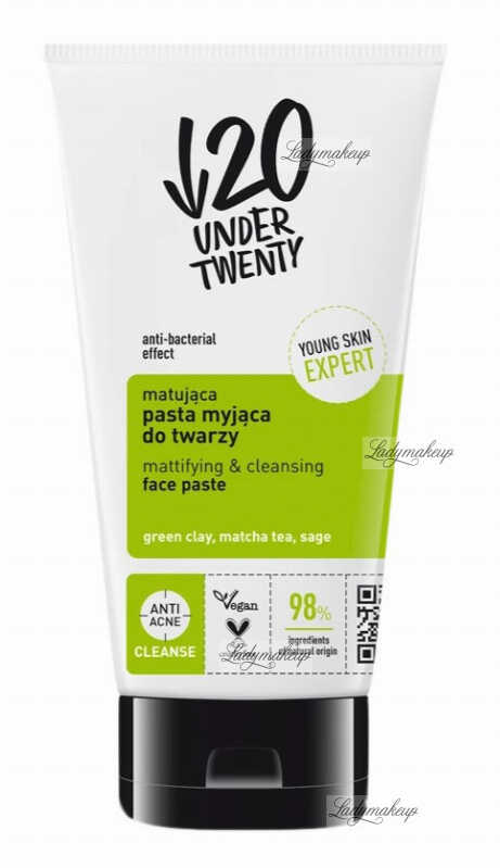 UNDER TWENTY - YOUNG SKIN EXPERT - Mattifying & Cleansing Face Paste - Matująca pasta myjąca do twarzy - 150 ml