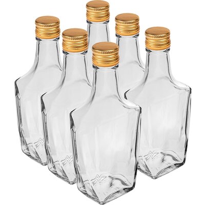 Browin Butelka Art Deco 250 ml z zakrętką, 6 szt.