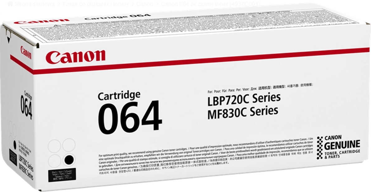 Toner Canon 064 / CRG-064B Czarny do drukarek (Oryginalny) [6k]