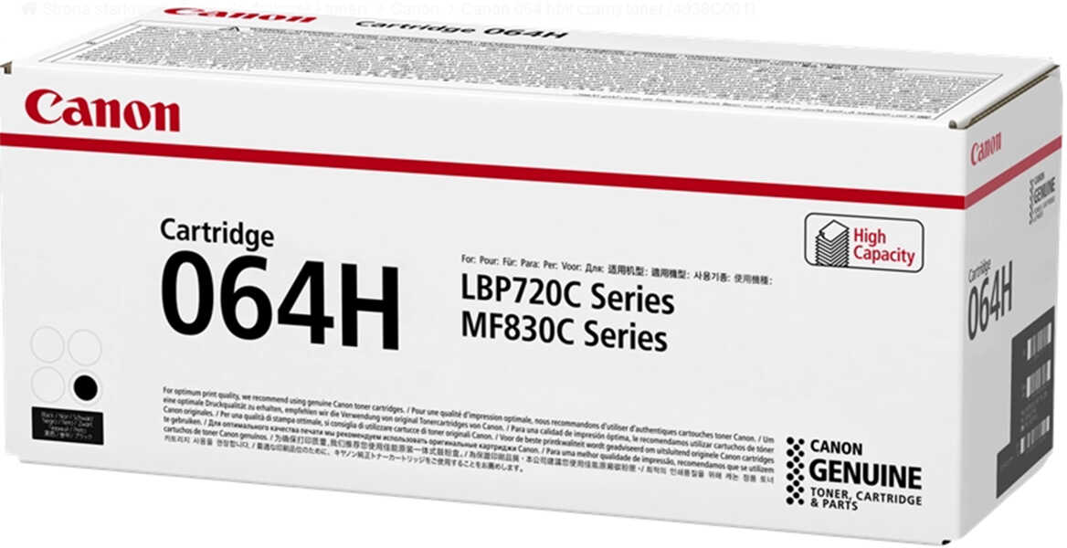 Toner Canon 064H / CRG-064HB Czarny do drukarek (Oryginalny) [13.4k]