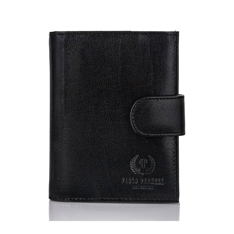 Skórzany portfel męski Paolo Peruzzi rfid czarny
