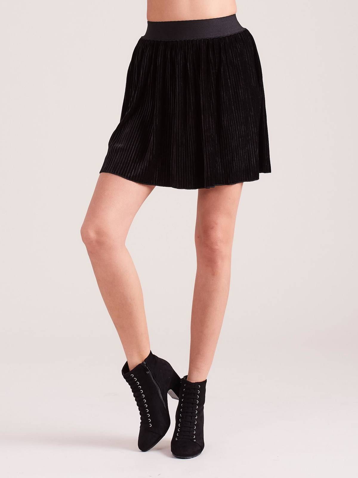 Spódnica plisowana czarny casual elegancki klasyczny długość mini