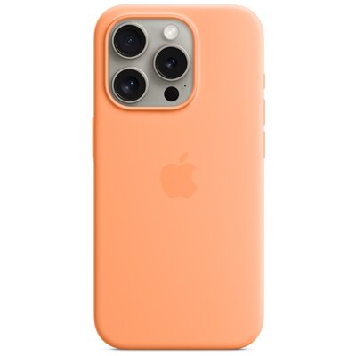 Apple Silikonowe etui z MagSafe do iPhone 15 Pro Pomarańczowy sorbet MT1H3ZM/A