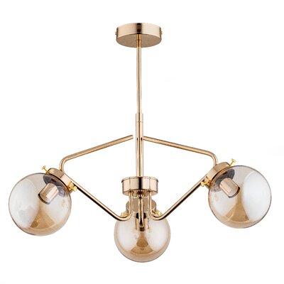 Alfa Lampa wisząca BARSUM złota 3x40W E14