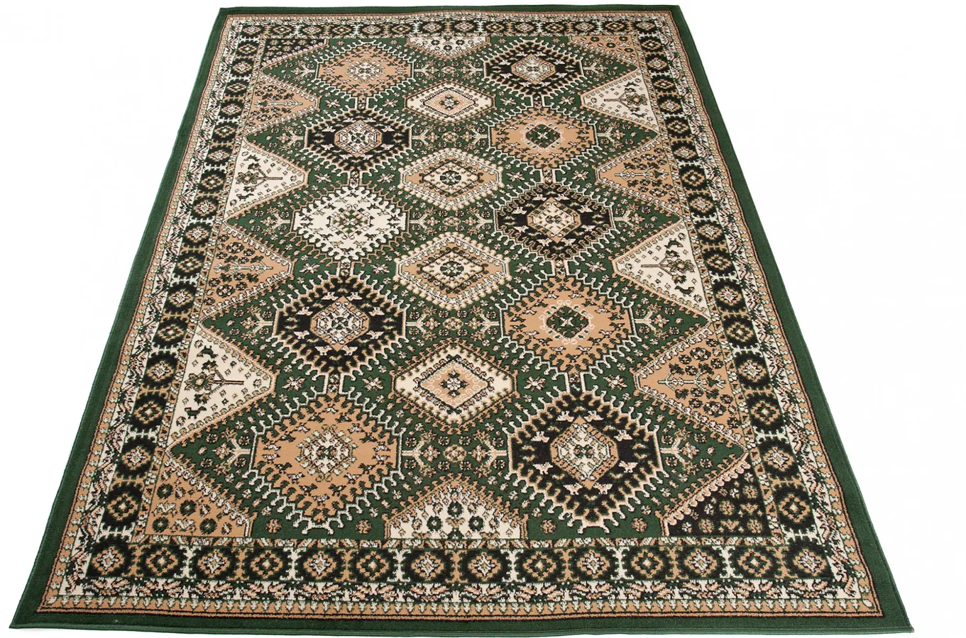 Zielony dywan w rustykalnym stylu P8-A13