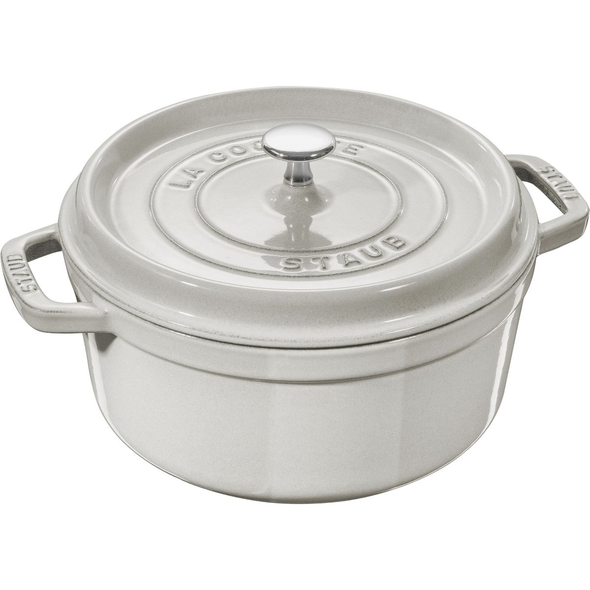 Staub Garnek żeliwny okrągły La Cocotte 2,2 L biała trufla 40501-410-0