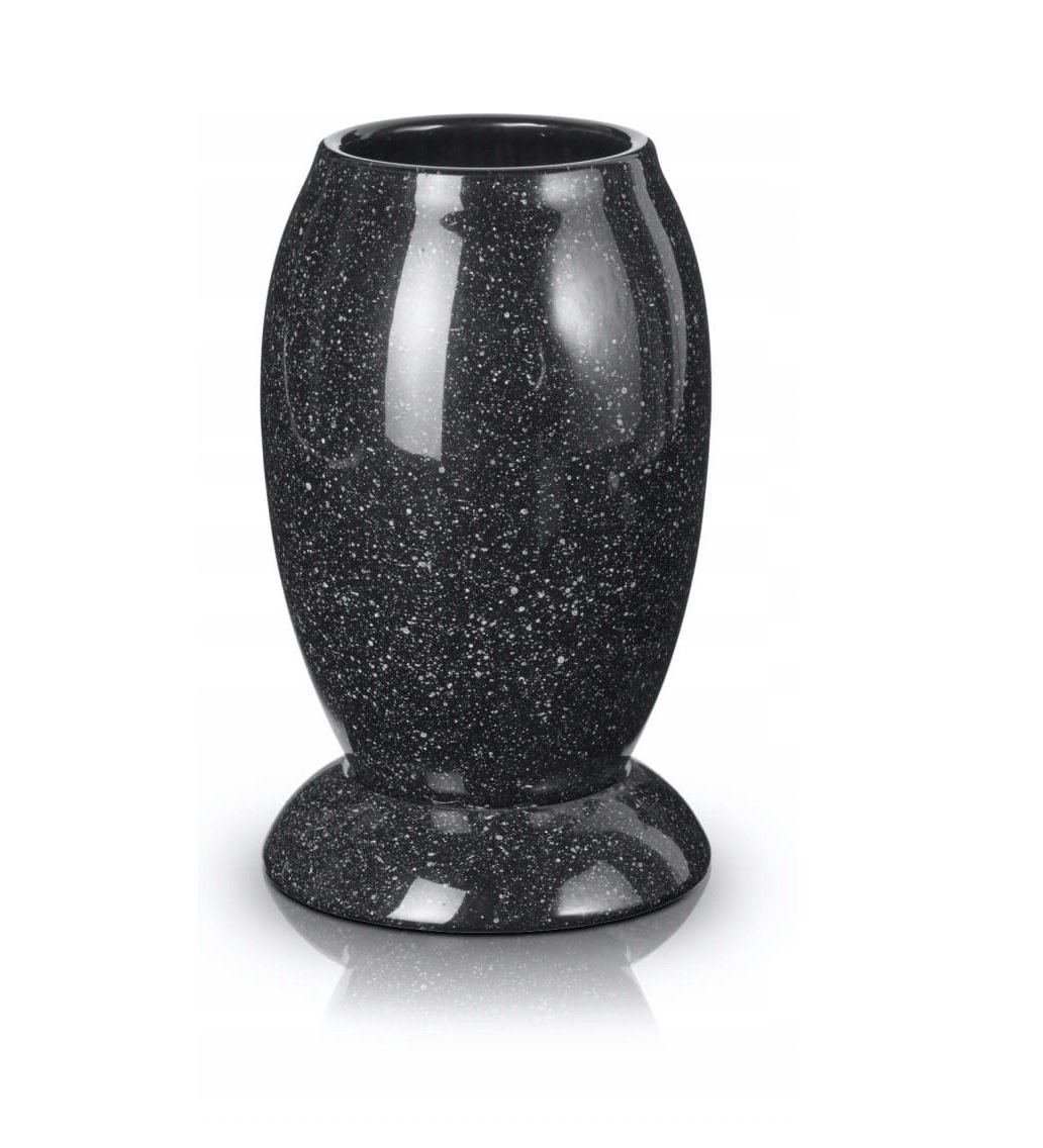Wazon Ceramiczny Nagrobny Cmentarz 22Cm Czarny