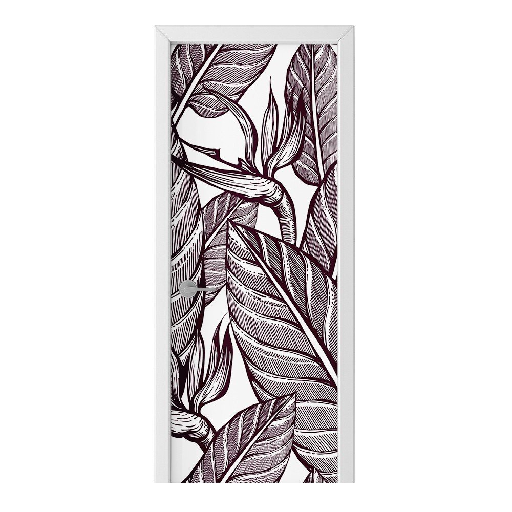 Naklejka na drzwi HOMEPRINT Kwiat rajskiego ptaka 75x205 cm