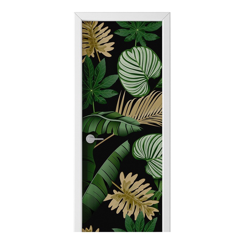 Naklejka na drzwi HOMEPRINT Tropikalne liście 85x205 cm