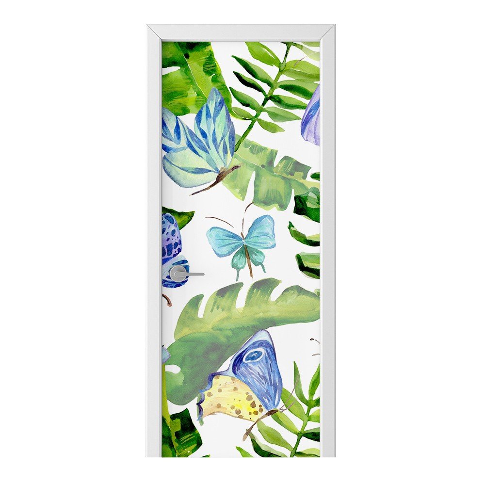 Naklejka na drzwi HOMEPRINT Motyle, dzikie owady 95x205 cm