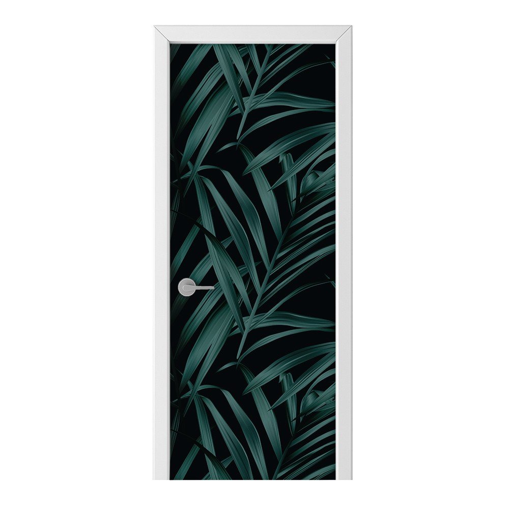 Naklejka na drzwi HOMEPRINT Egzotyczne liści palmy 75x205 cm