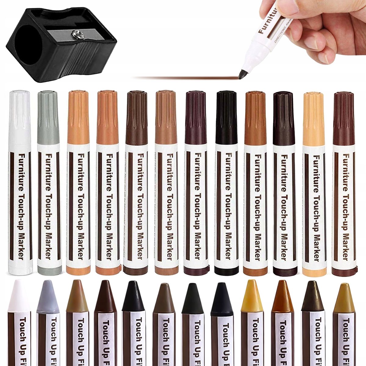 Duży Zestaw Do Naprawy Mebli Paneli Markery Woski Mb303