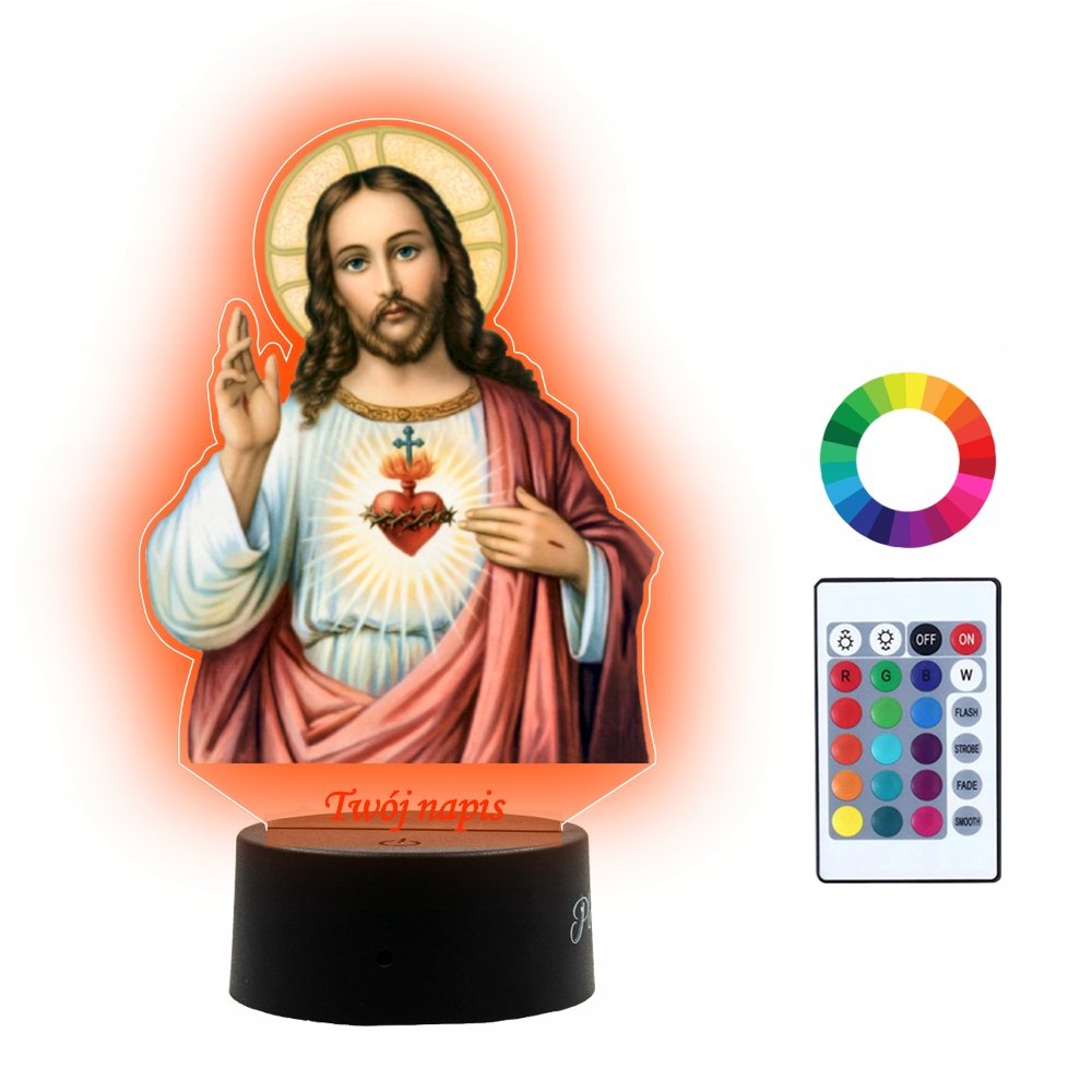 Lampka Nocna LED Jezus Religia