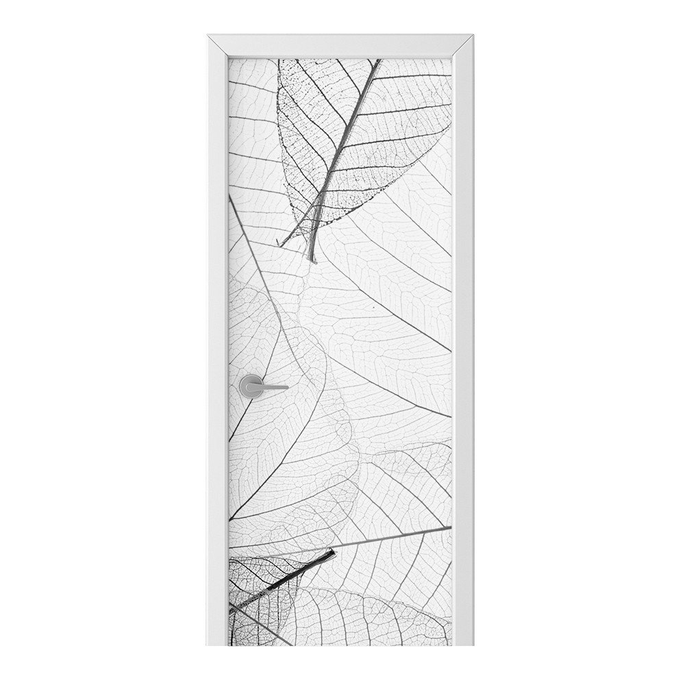 Naklejka na drzwi HOMEPRINT Szkielet liści 95x205 cm