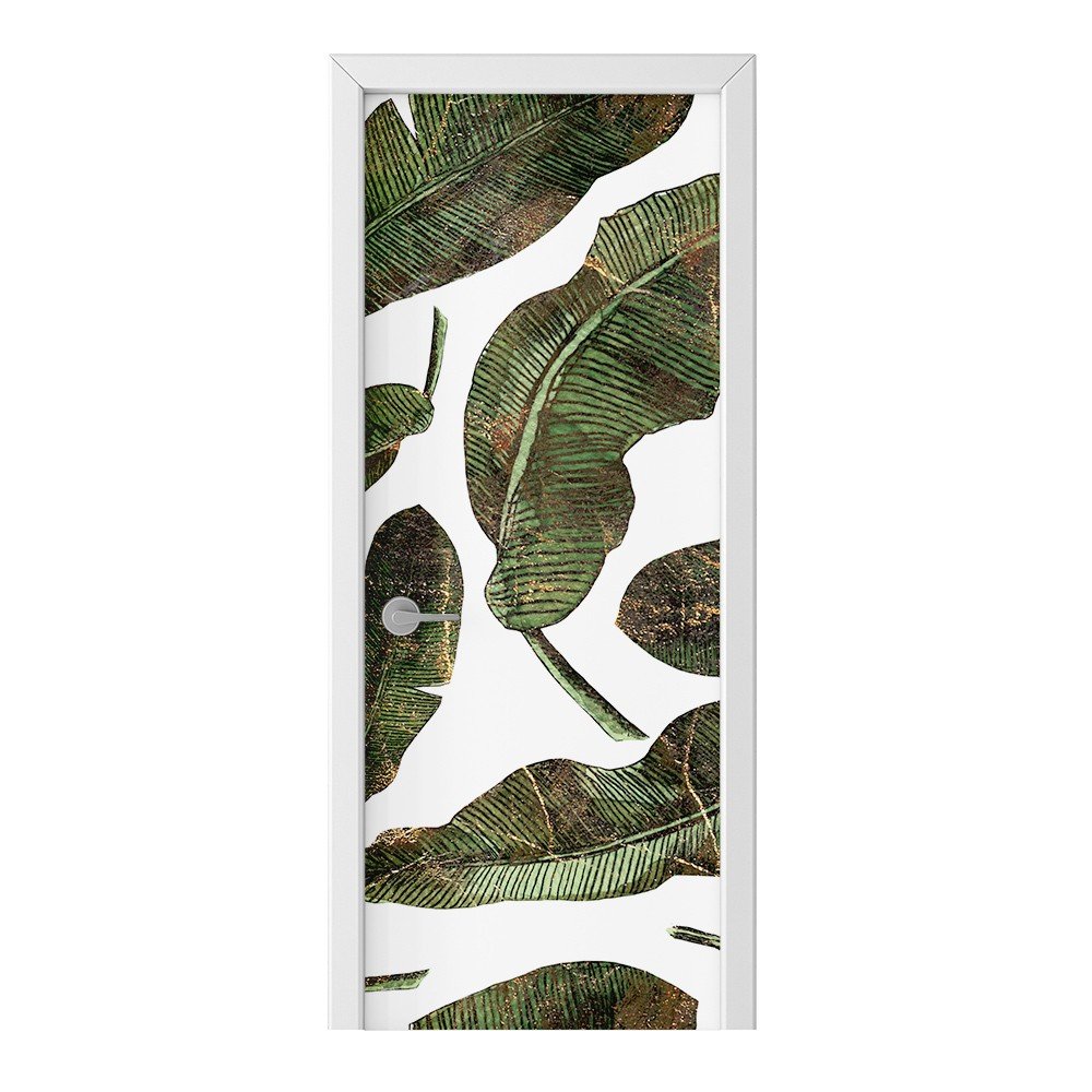 Naklejka na drzwi HOMEPRINT Liście bananowca 85x205 cm