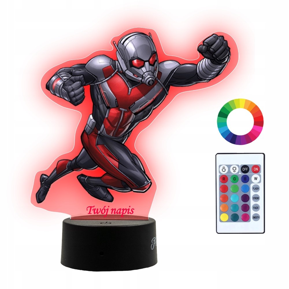 Lampka Nocna 3D LED Antman Marvel