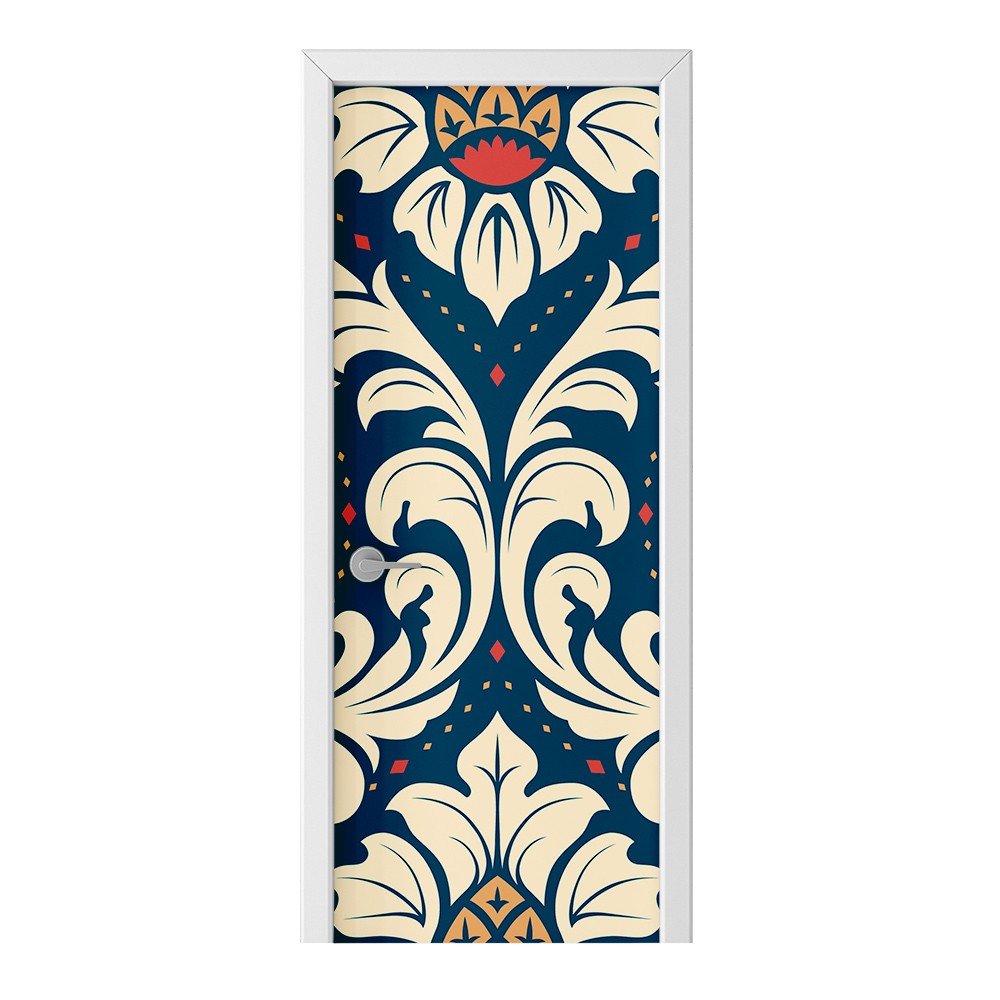 Naklejka na drzwi HOMEPRINT Ornament adamaszku 95x205 cm