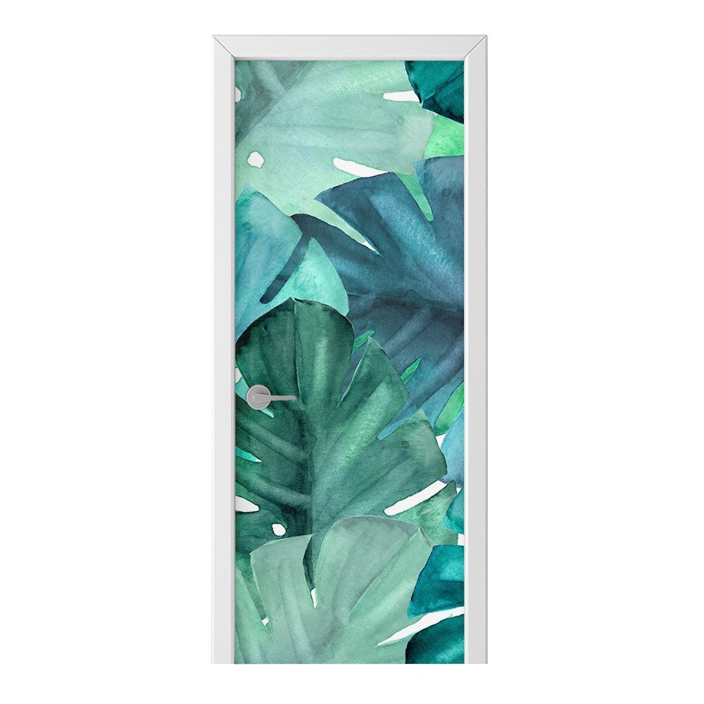 Naklejka na drzwi HOMEPRINT Liście monstera 95x205 cm