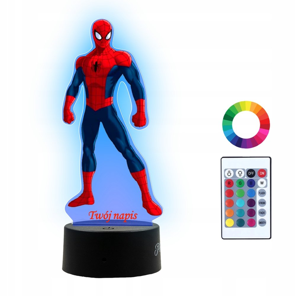 Lampka Nocna 3D LED Spider-man Marvel