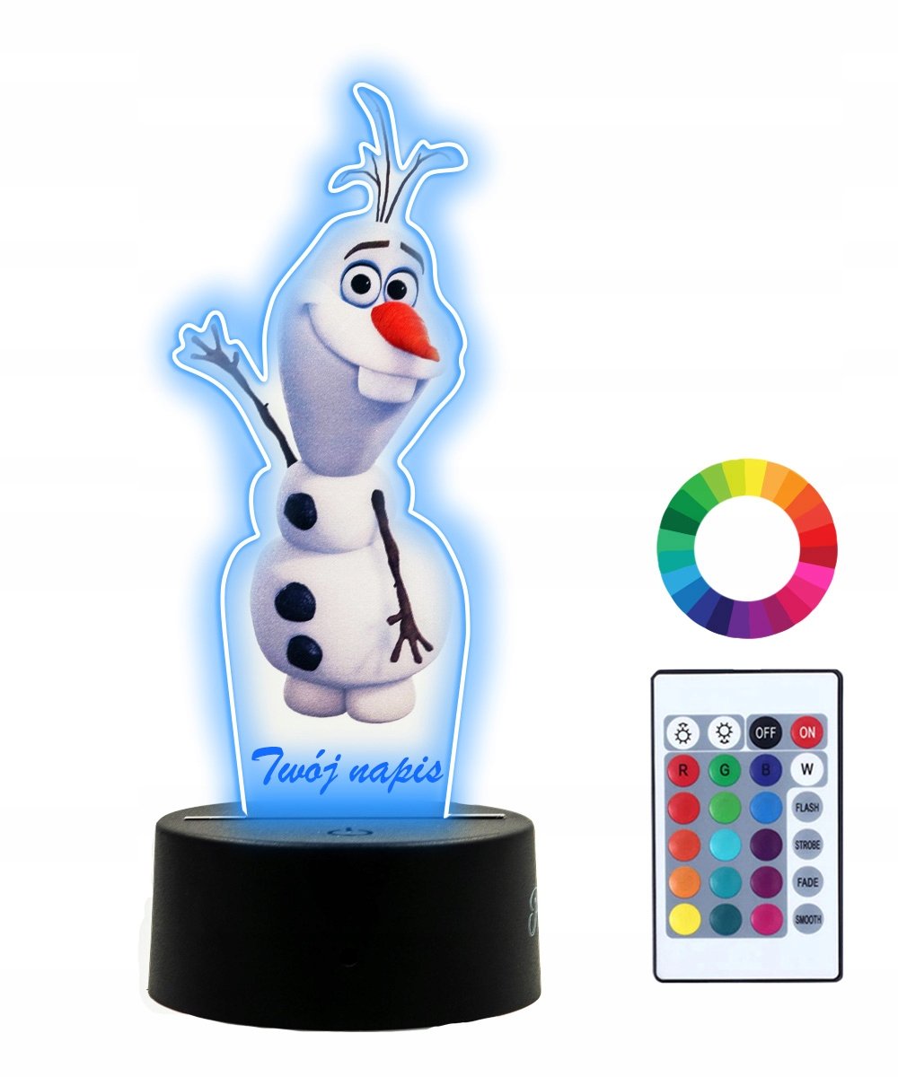Lampka Nocna 3D LED Olaf Prezent