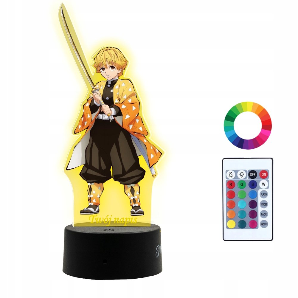 Lampka Nocna 3D LED Zenitsu Agatsuma