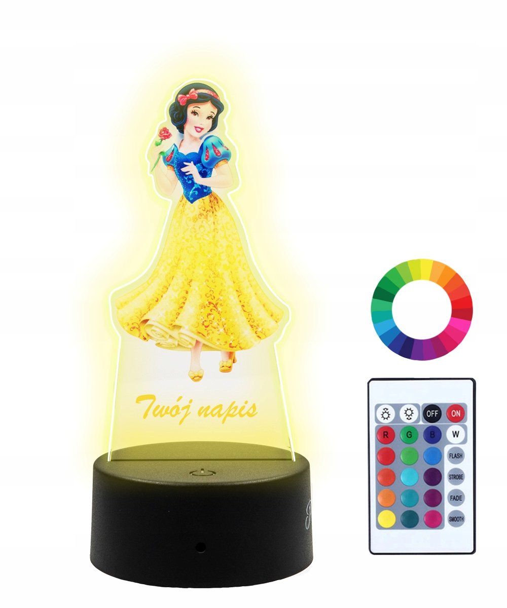 Lampka Nocna 3D LED Śnieżka Prezent
