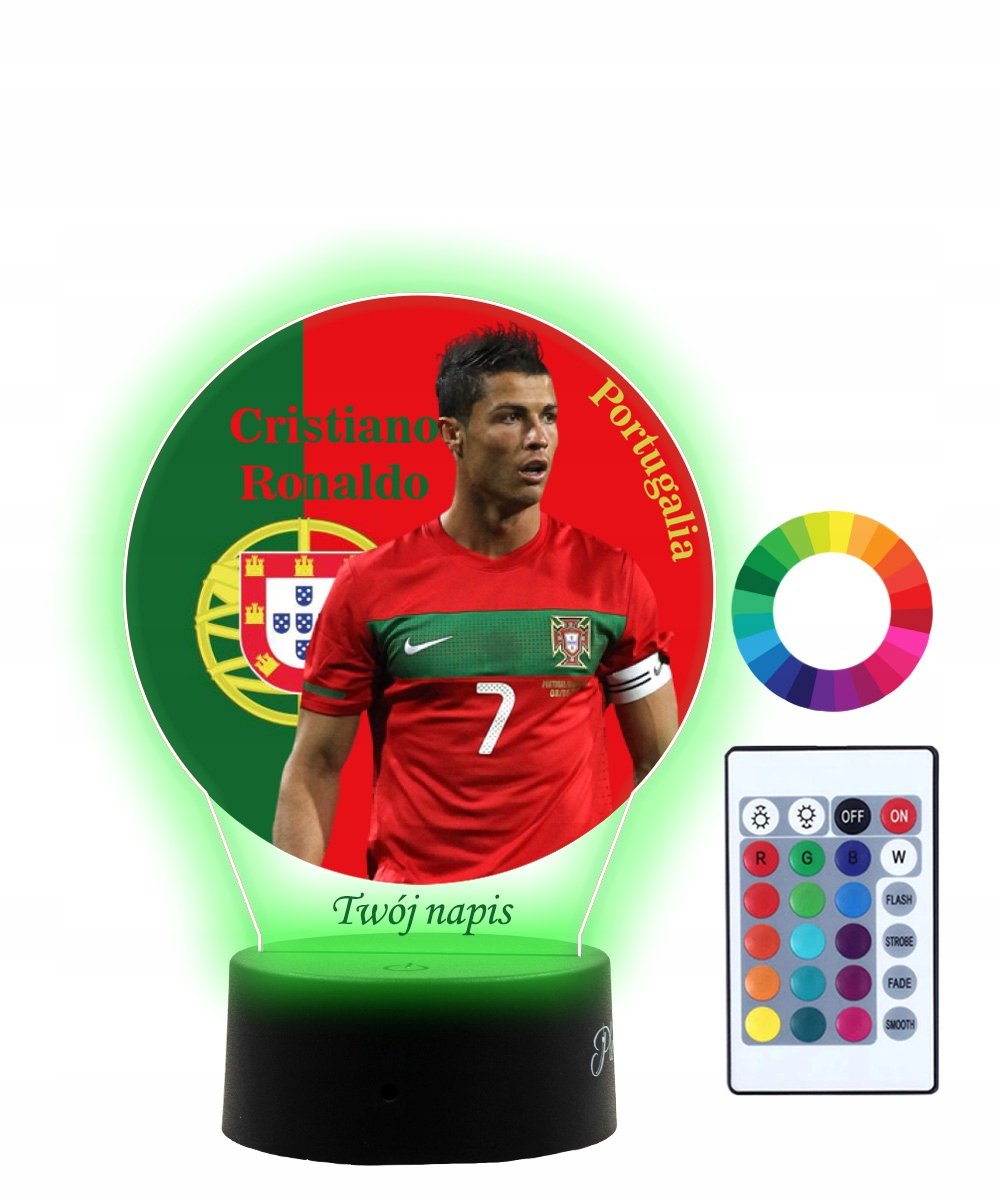 Lampka Nocna 3D LED Mundial Portugalia