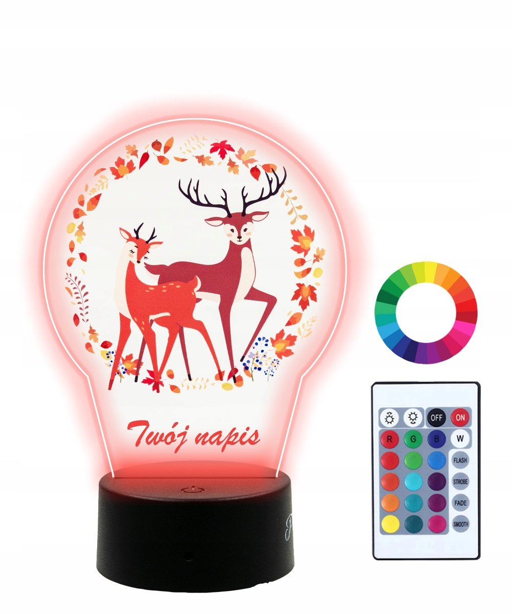 Lampka Nocna 3D LED Jelonki