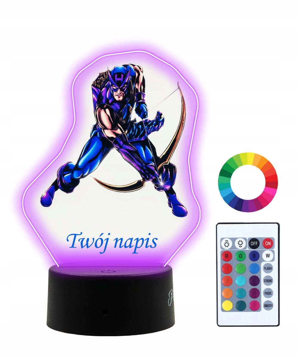 Lampka Nocna 3D LED Hawkeye