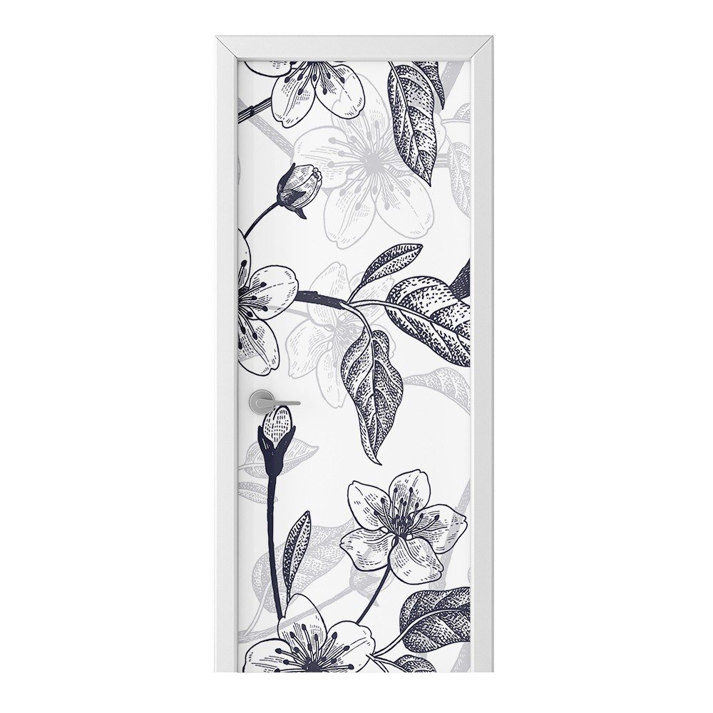 Naklejka na drzwi HOMEPRINT Kwiaty owocowe 75x205 cm