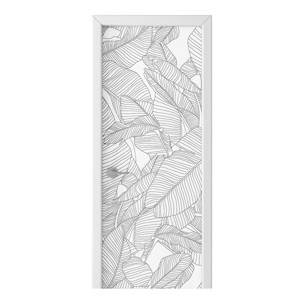 Naklejka na drzwi HOMEPRINT Kontur liści palmy 85x205 cm