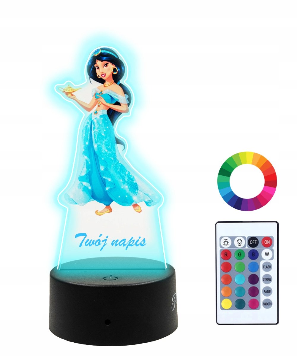 Lampka Nocna 3D LED Jasmine