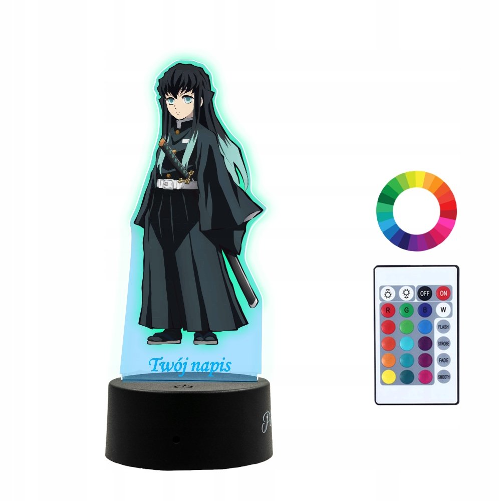 Lampka Nocna 3D LED Muichiro Tokito