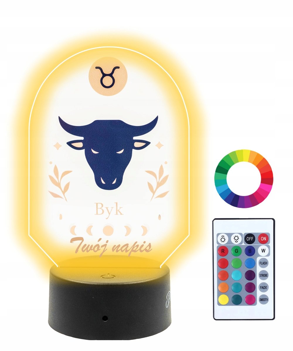Lampka Nocna3D LED Byk Prezent